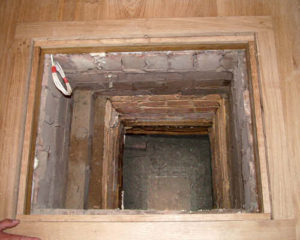 Ryland's Well, now hidden down a trap door