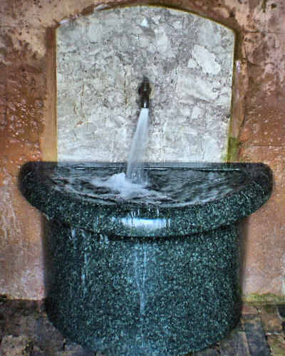 The basin at the Clock Tower - restored by Malvern Spa Association