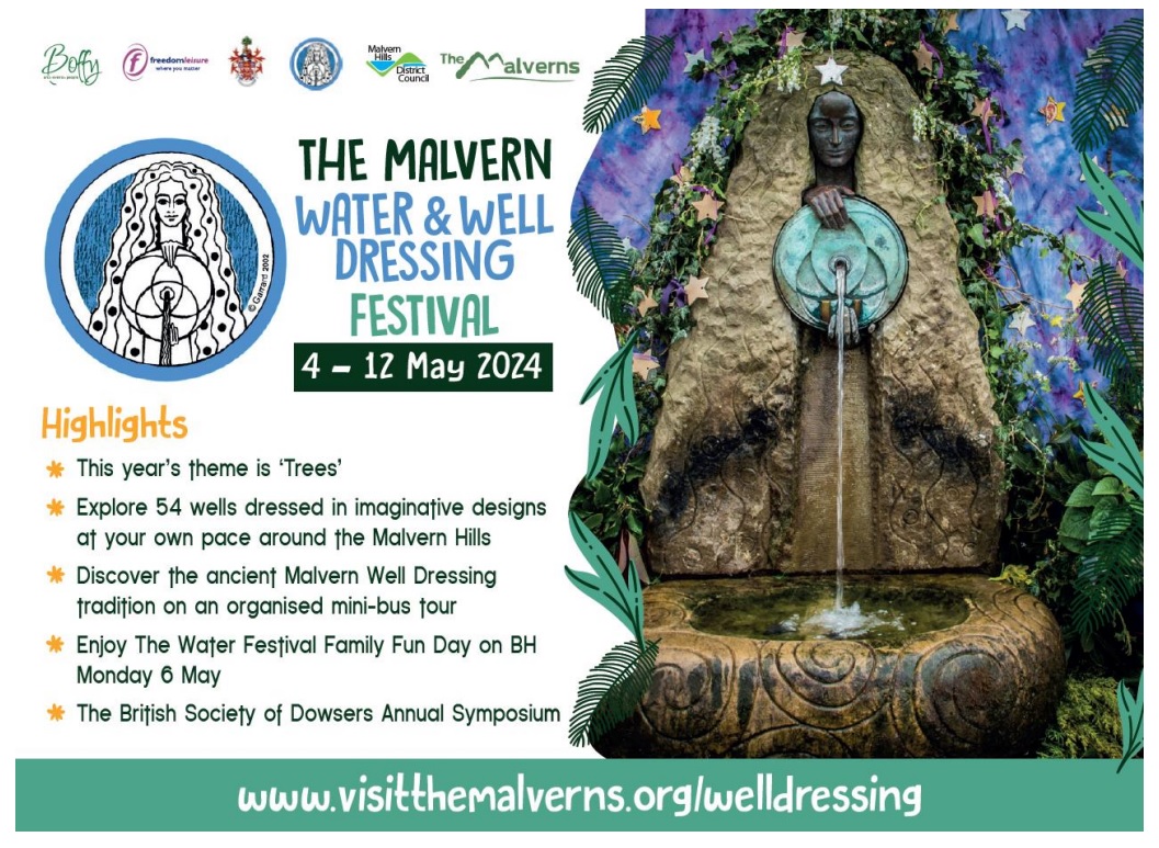 Poster for Malvern Water and Well Dressing Festival 2024